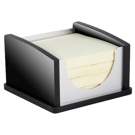 Kantek Black Acrylic and Aluminum 3 x 3 Memo Pad Holder, Black BA-305